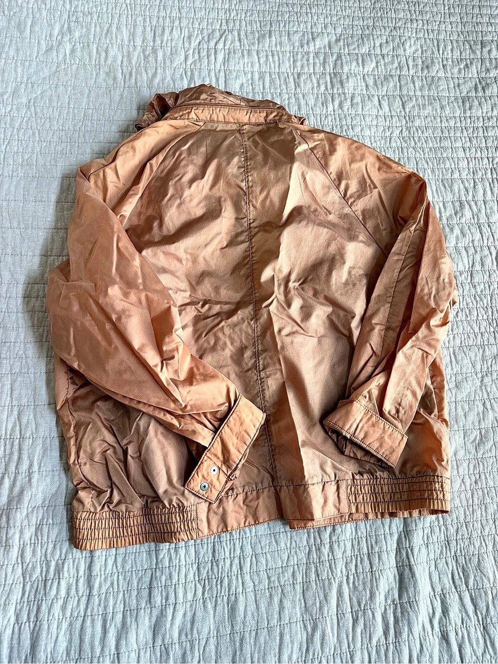 Vintage Christian Dior Monsieur Sport Nylon Hooded Bomber Jacket in Orange - Picture 3 of 8